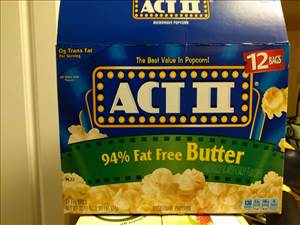94% Fat Free Butter Microwave Popcorn. 