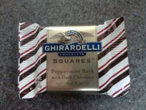 Peppermint Bark with Dark Chocolate Squares. 
