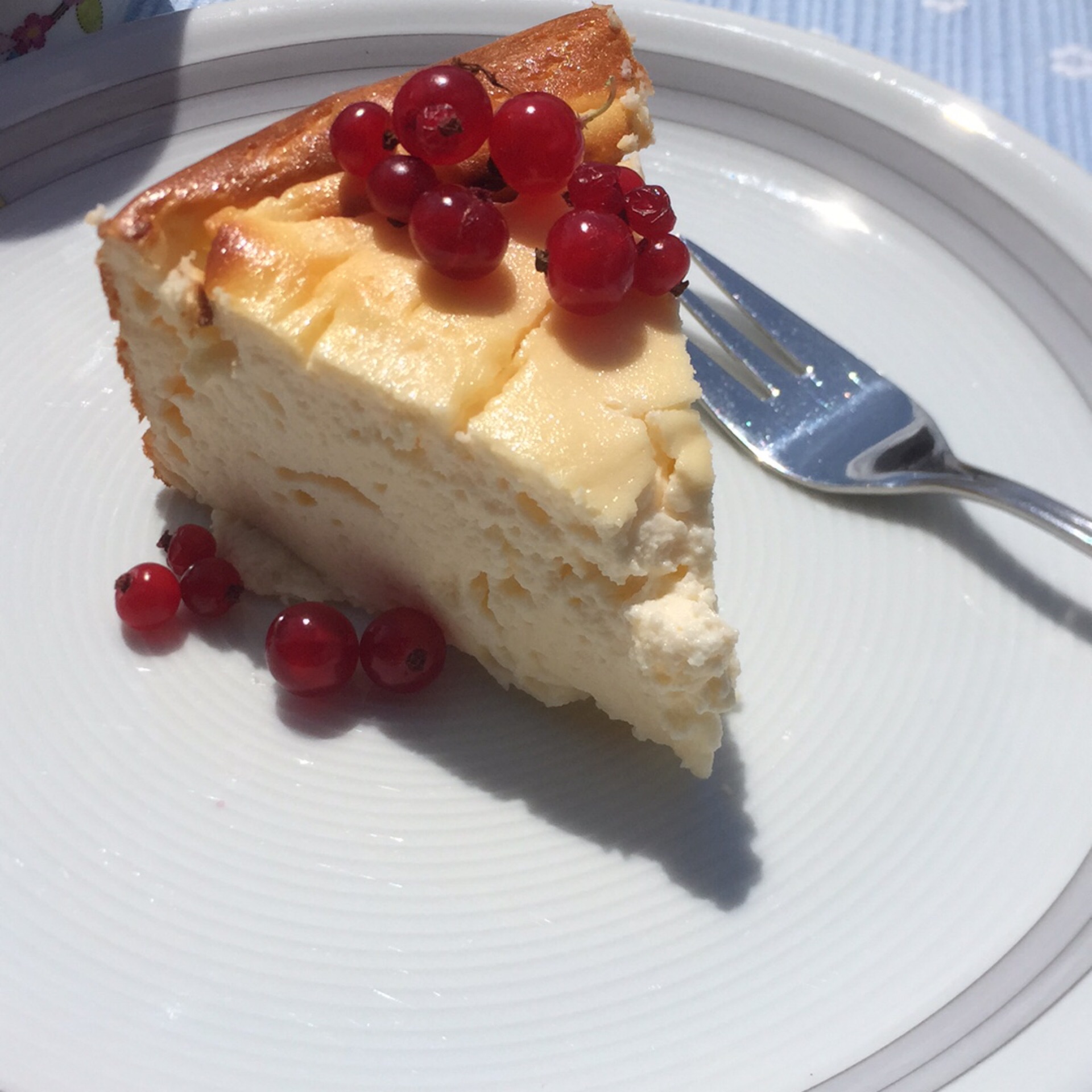 Käsekuchen ohne Boden. 