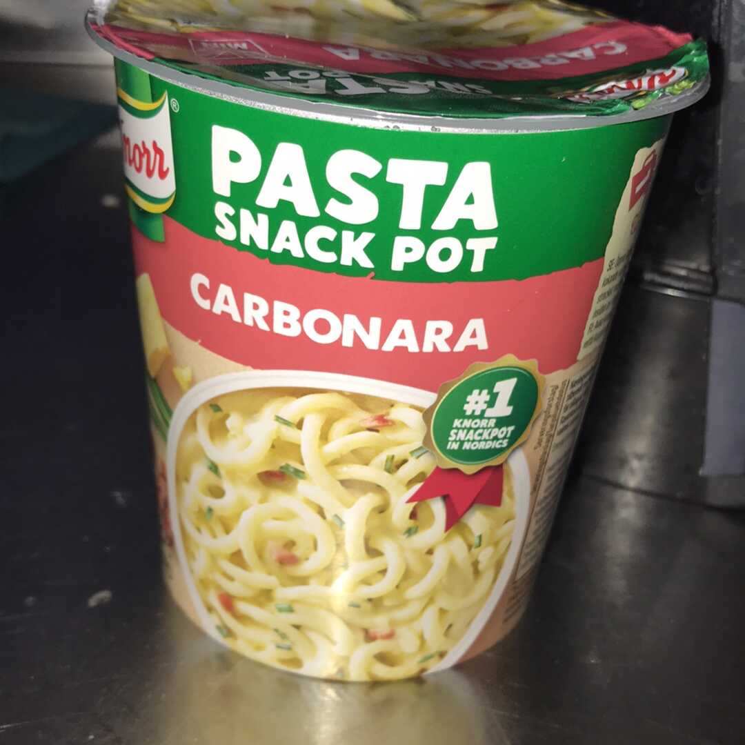 Kalorier i Knorr Pasta Snack Pot Carbonara och näringsfakta