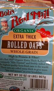 Bob's Red Mill Organic Whole Grain Extra Thick Rolled Oats