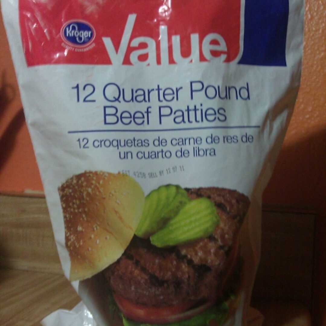 Kroger Quarter Pound Beef Hamburger Patties