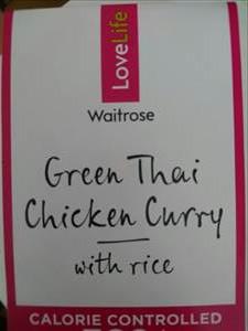 Waitrose Green Thai Chicken Curry with Rice