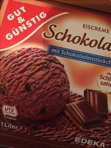 Gut & Günstig Eiscreme Schokolade mit Schokoladenstückchen