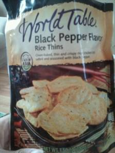 World Table Black Pepper Rice Thins