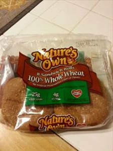 Nature's Own 100% Whole Wheat Sandwich Rolls