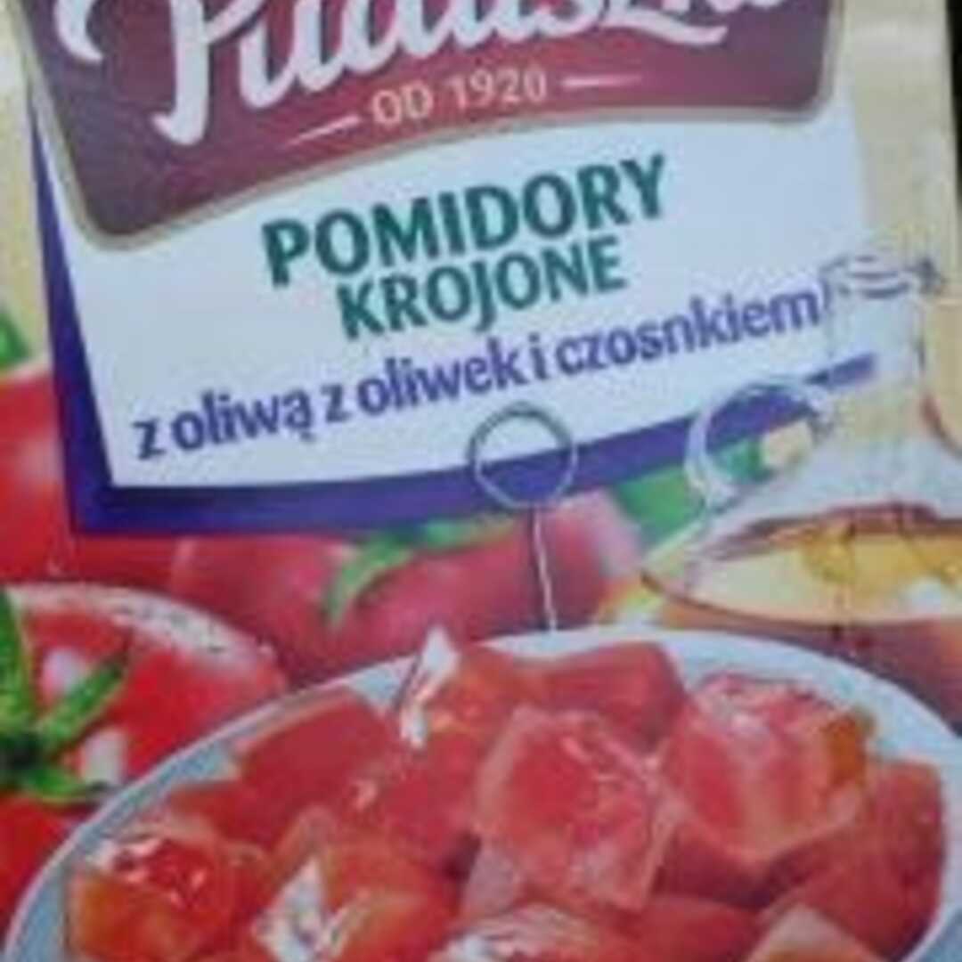 Pudliszki Pomidory Krojone z Oliwą z Oliwek i Czosnkiem