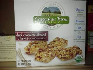 Cascadian Farm Organic Chewy Granola Bars - Fiber Right Dark Chocolate Almond