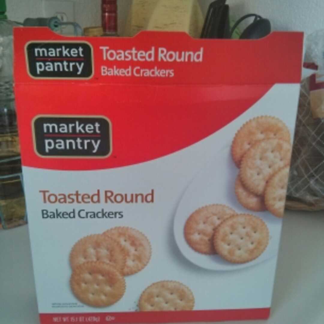 Market Pantry Baked Snack Crackers Toasted Rounds