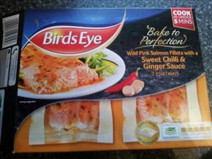 Birds Eye Bake to Perfection Wild Pink Salmon Fillets with a Sweet Chilli & Ginger Sauce