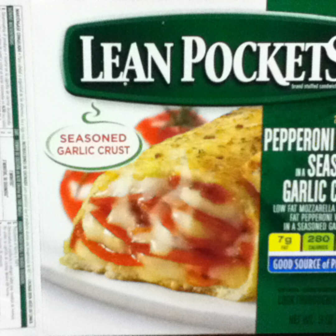 Lean Pockets Pepperoni Pizza in a Seasoned Garlic Crust