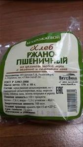 ВкусВилл Хлеб Бездрожжевой Цельнозерновой Ржано-Пшеничный