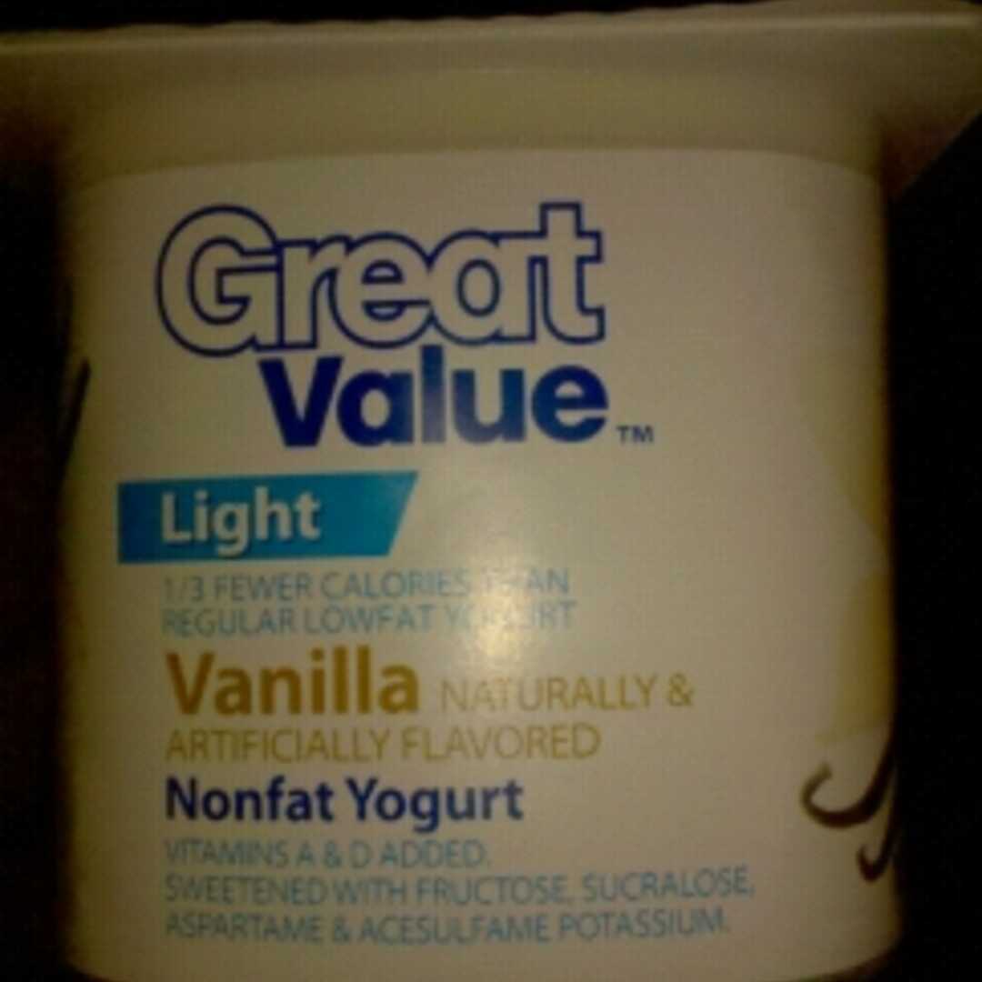 Great Value Light Fat Free Vanilla Yogurt