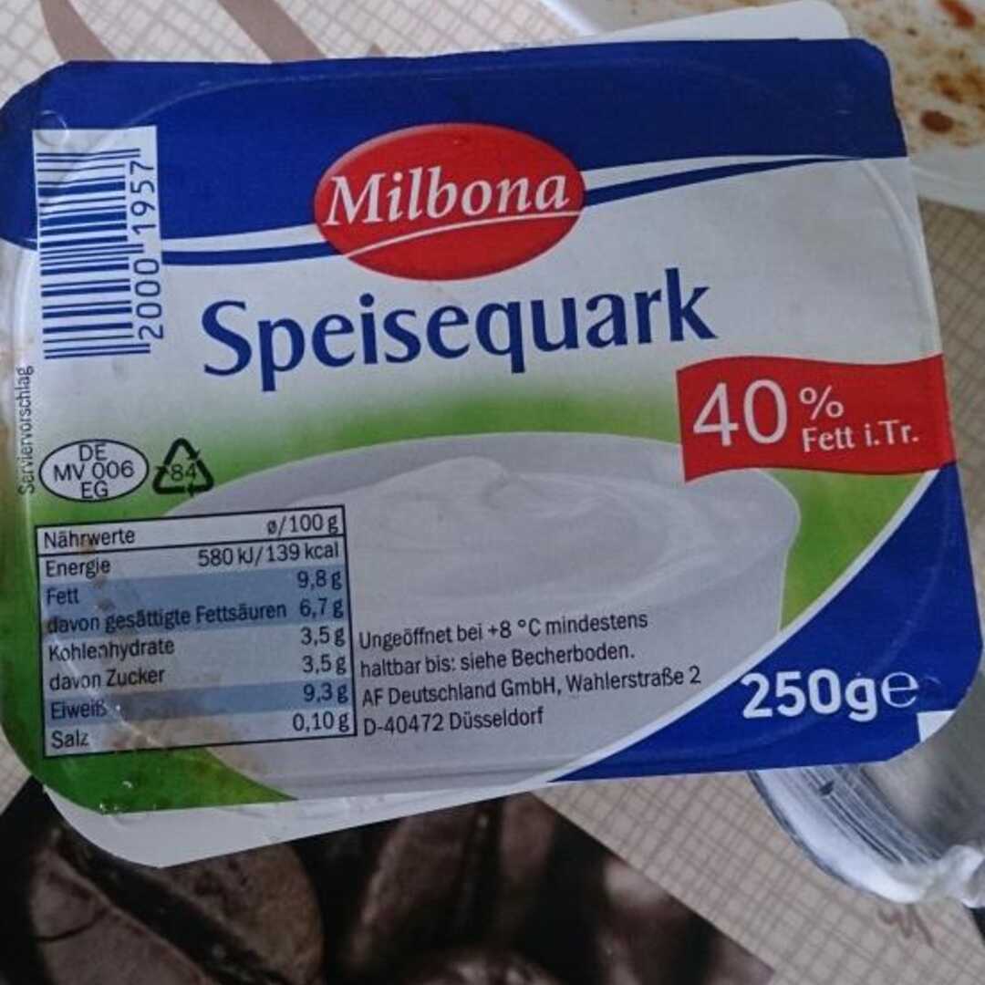 Milbona Speisequark 40% Fett I.Tr.