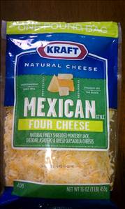 Kraft Natural Shredded Mexican Style Four Cheese