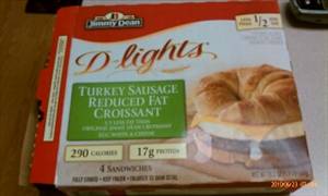 Jimmy Dean D-Lights Turkey Sausage, Egg White & Cheese Croissant