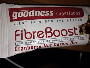 Goodness Superfoods Cranberry Nut Cereal Bar