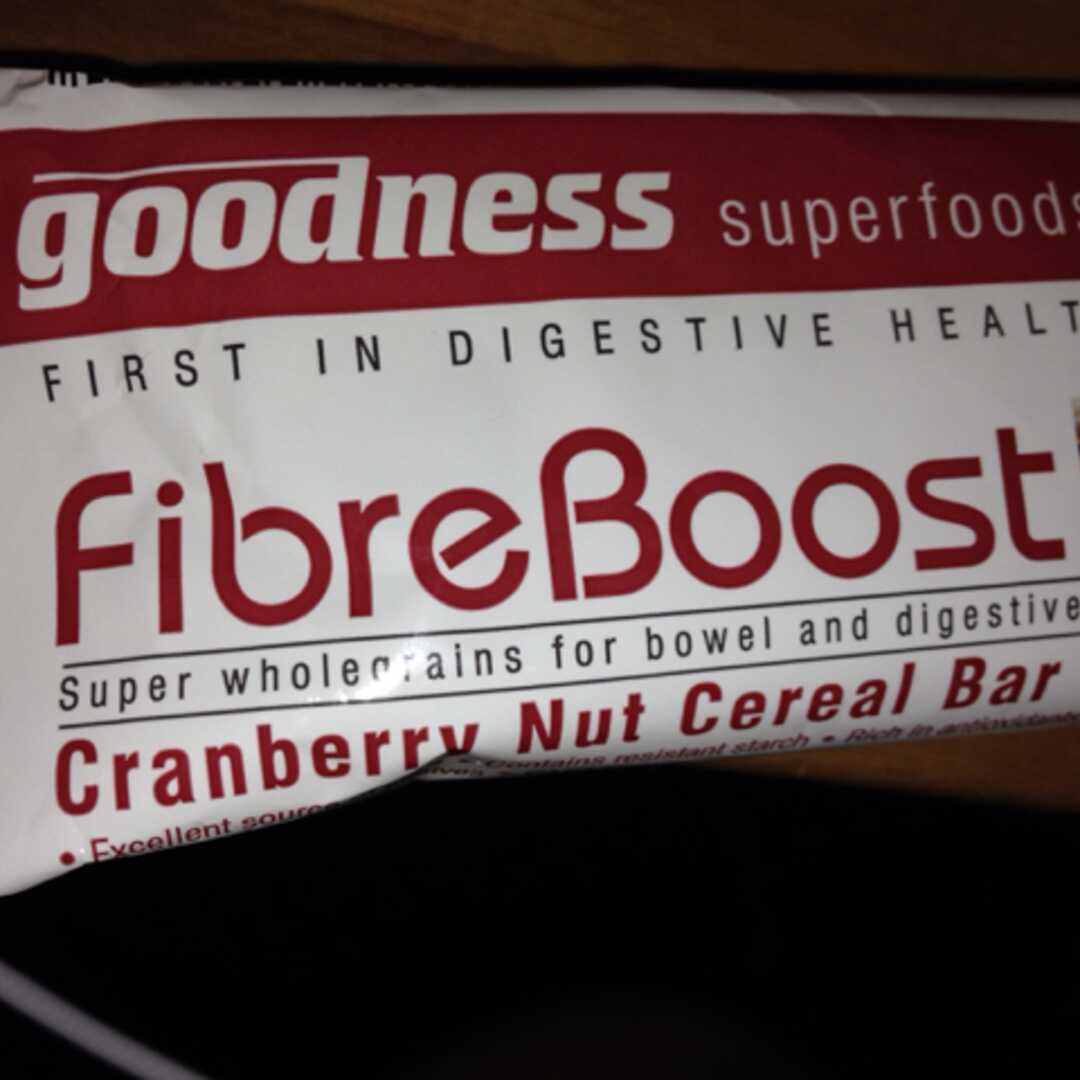Goodness Superfoods Cranberry Nut Cereal Bar