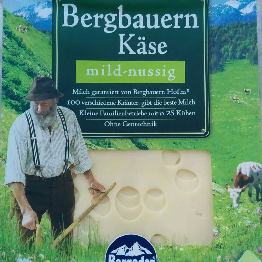 Mild-Nussig Bergbauern Käse Kalorien Nährwertangaben und in Bergader