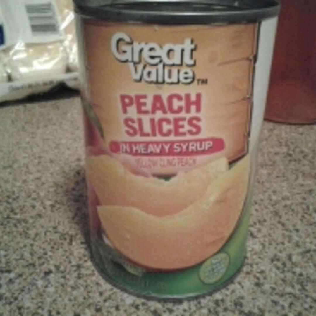 Peaches (Solids and Liquids, Extra Heavy Syrup Pack, Canned)