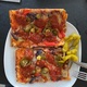 Pizza med Kött och Grönsaker