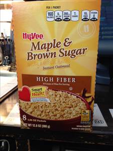 Hy-Vee Maple & Brown Sugar High Fiber Instant Oatmeal