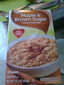 Great Value Maple & Brown Sugar Instant Oatmeal