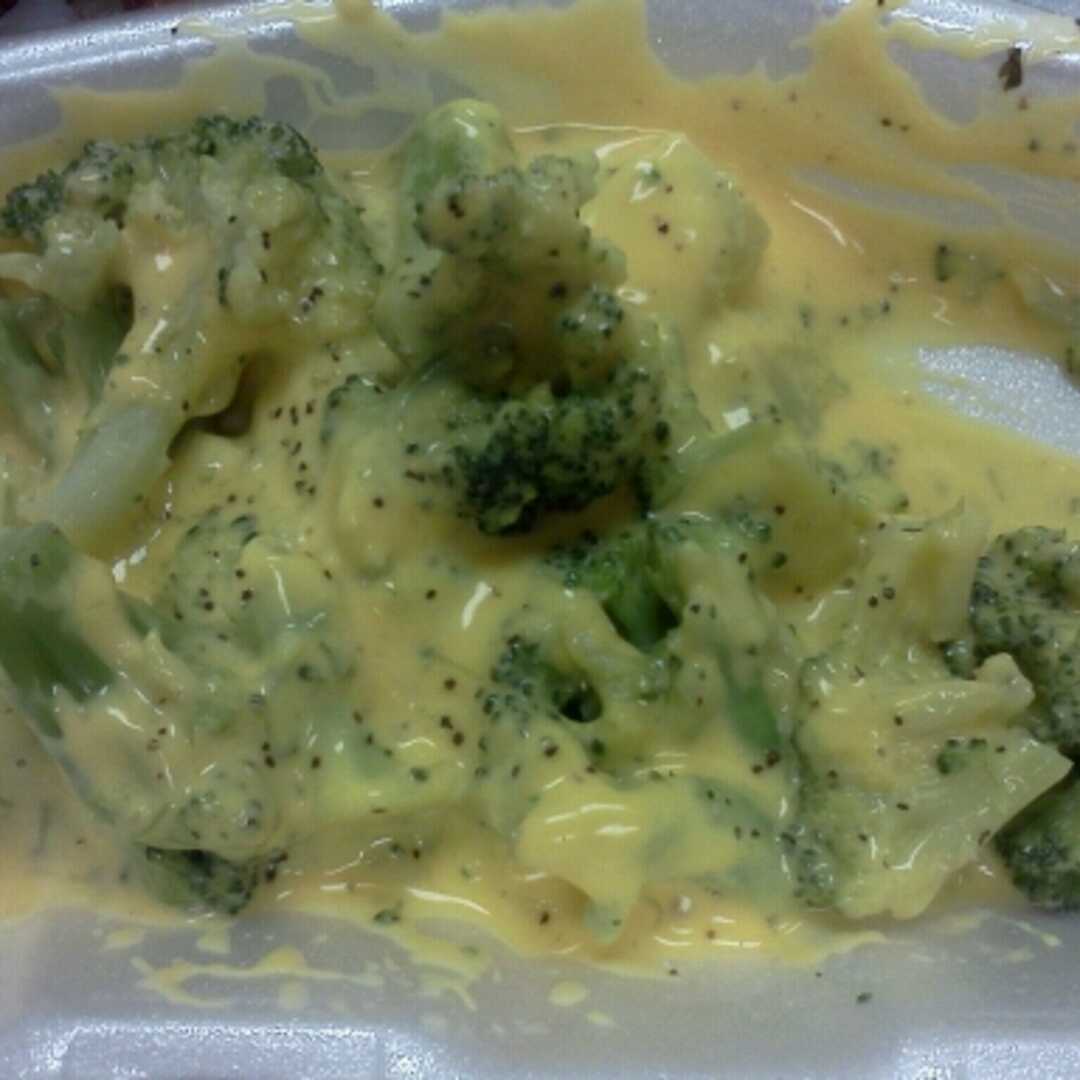 Cooked Broccoli with Cheese Sauce (from Frozen)