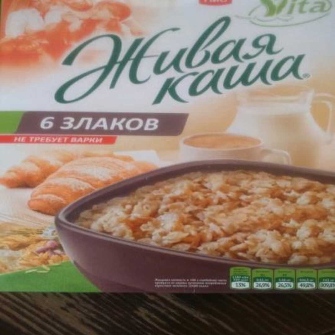 Vita Живая Каша 6 Злаков Калории и Пищевая Ценность