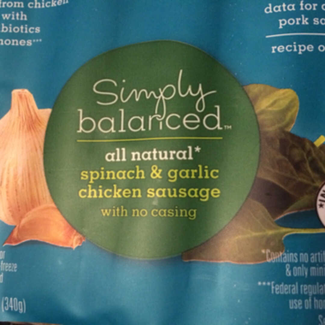 Simply Balanced Spinach & Garlic Chicken Sausage