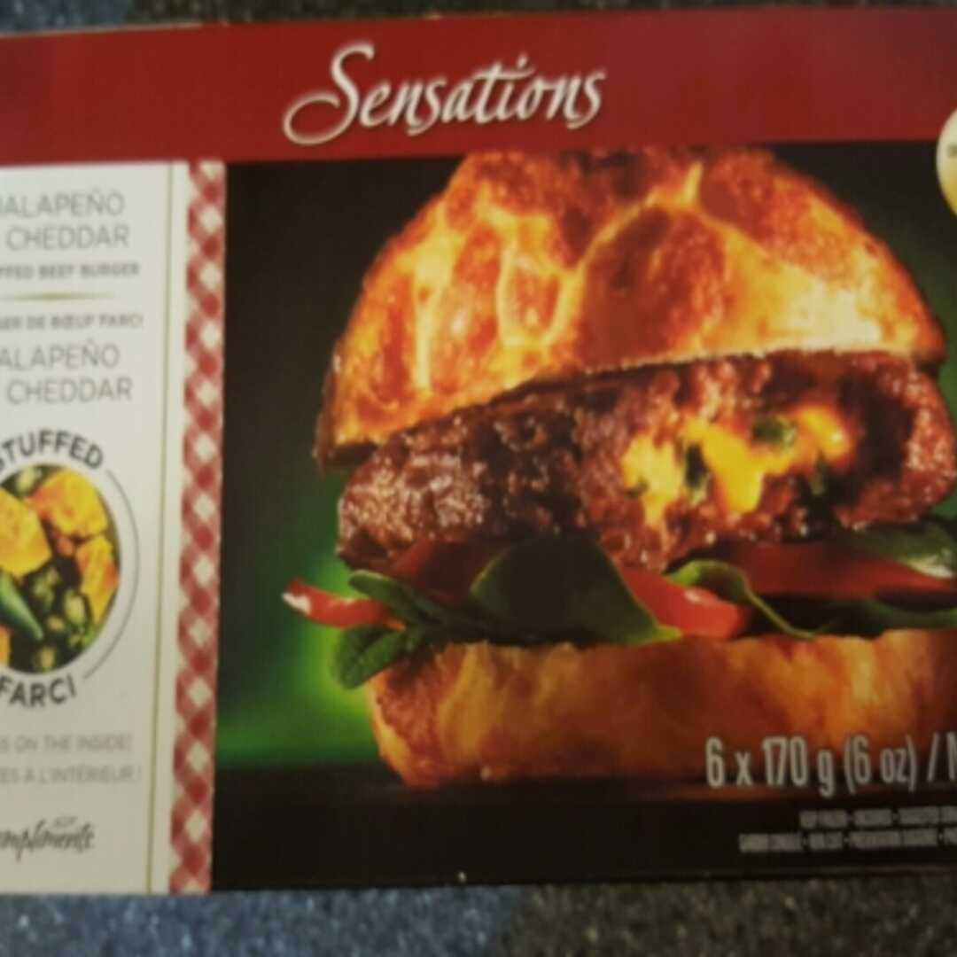 Sensations Jalapeño & Cheddar Stuffed Beef Burger