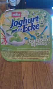Müller Joghurt mit der Ecke Bubble Spass