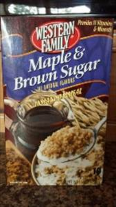 Western Family Instant Oatmeal - Maple & Brown Sugar