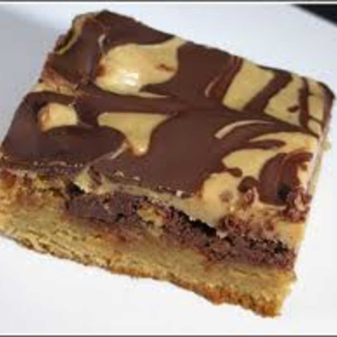Brownie with Peanut Butter Fudge Icing