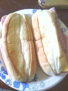 Hot Ham and Cheese Sandwich on Bun