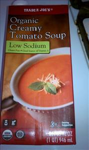 Trader Joe's Low Sodium Organic Creamy Tomato Soup