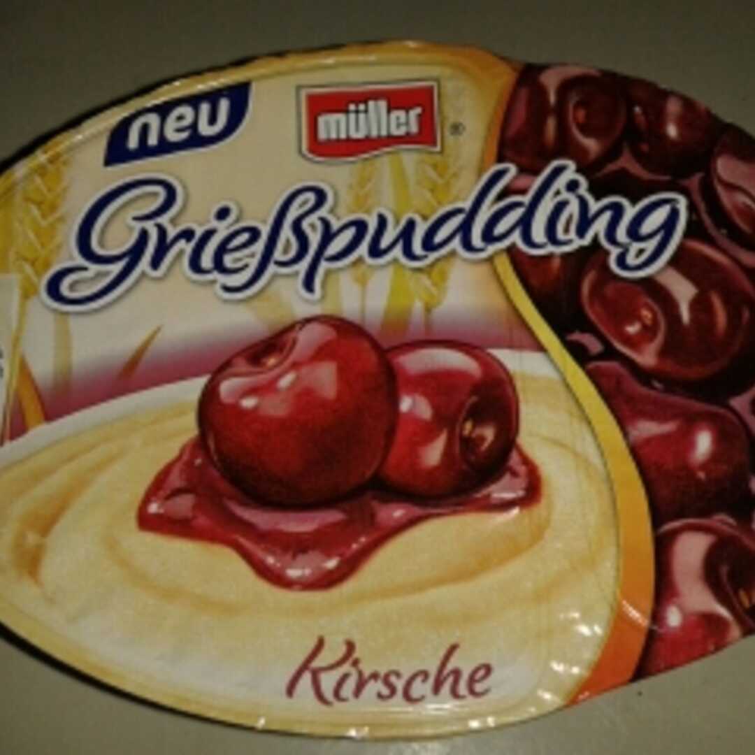 Müller Grießpudding mit Kirsche