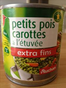 Auchan Petits Pois Carottes à l'étuvée Extra Fins