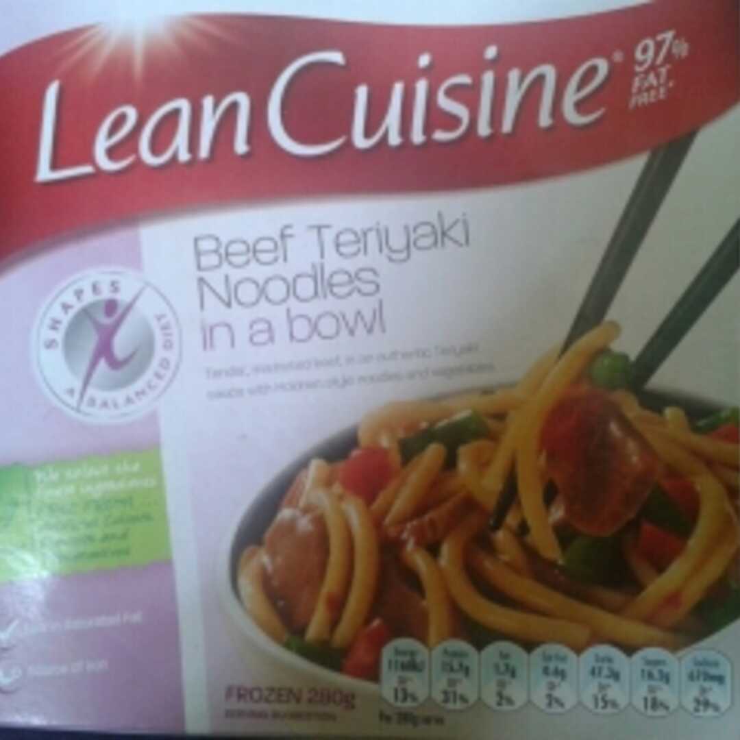 Lean Cuisine Beef Teriyaki Noodles in a Bowl