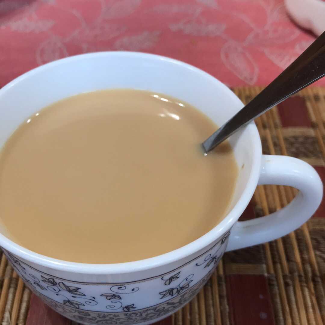 чай чёрный с молоком без сахара - калорийность