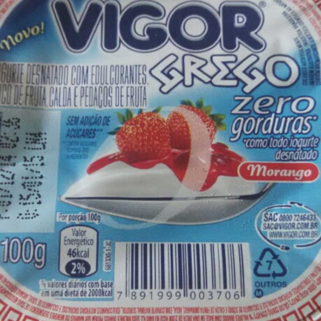Vigor Iogurte Grego Zero Morango