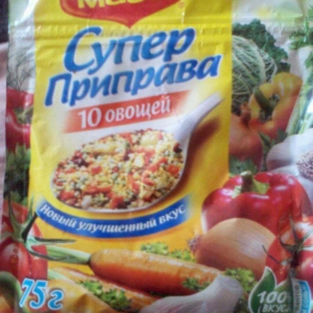 Maggi Супер Приправа 10 Овощей Калории и Пищевая Ценность