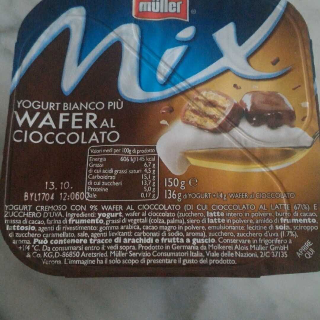 Muller Mix Yogurt Bianco Più Wafer al Cioccolato