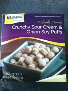 Lindora Crunchy Sour Cream & Onion Soy Puffs