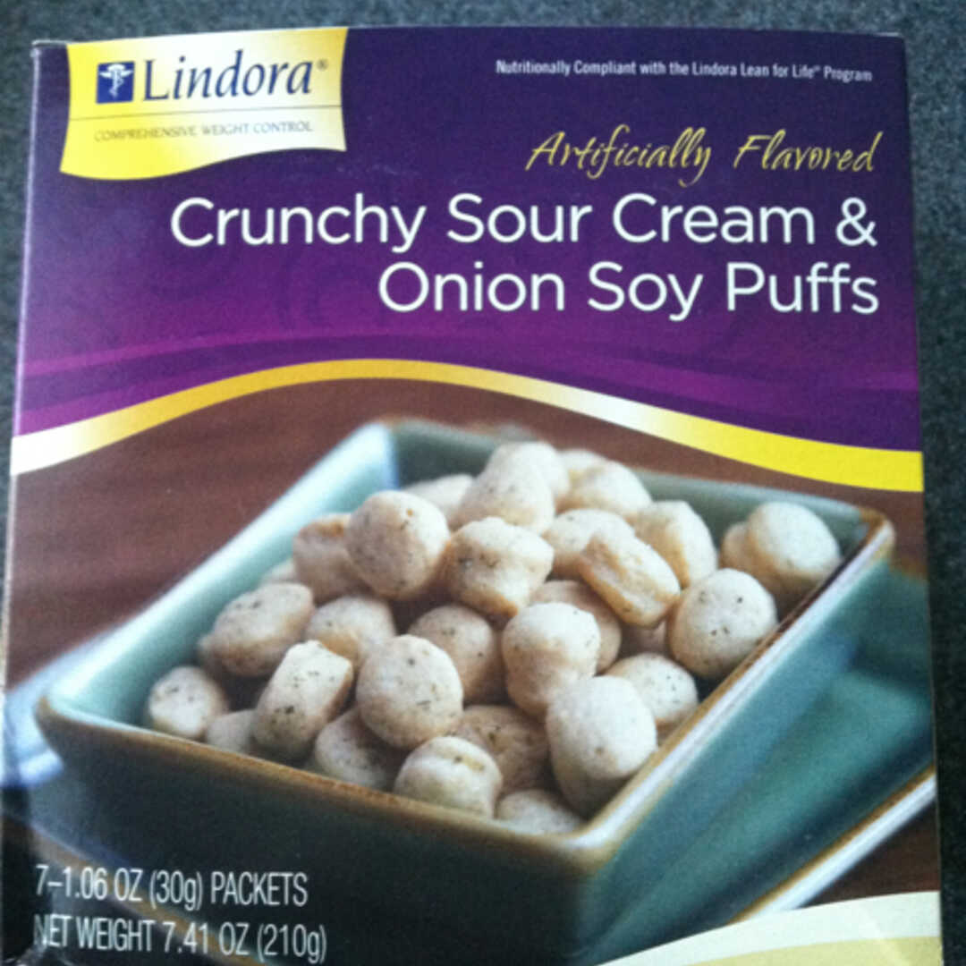Lindora Crunchy Sour Cream & Onion Soy Puffs
