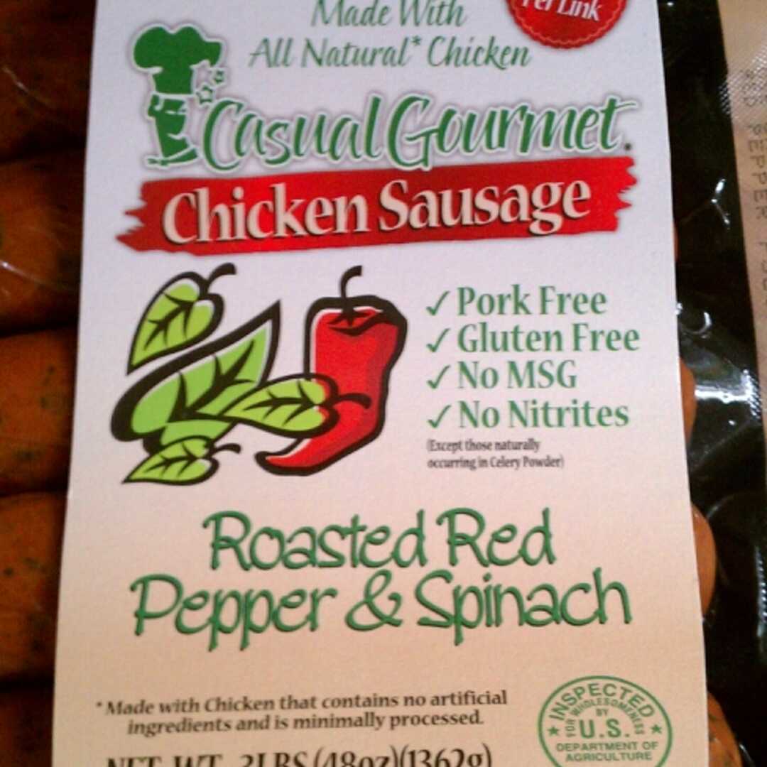 Casual Gourmet Roasted Red Pepper & Spinach Chicken Sausage