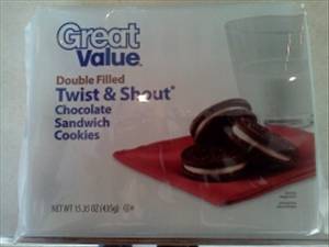 Great Value Double Filled Twist & Shout Chocolate Sandwich Cookies