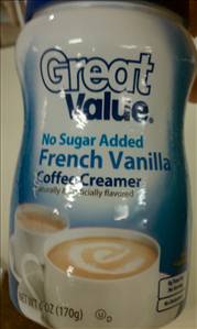 Great Value No Sugar Added French Vanilla Coffee Creamer