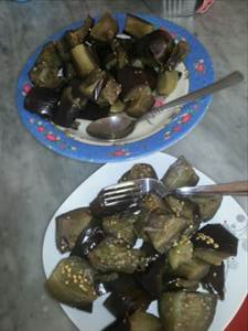 Cooked Eggplant (Fat Not Added in Cooking)