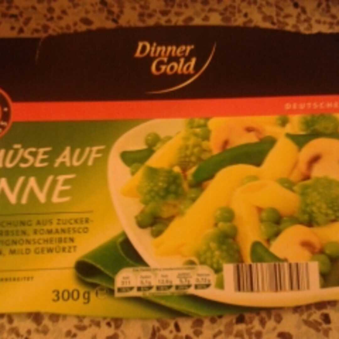 Dinner Gold Gemüse auf Penne